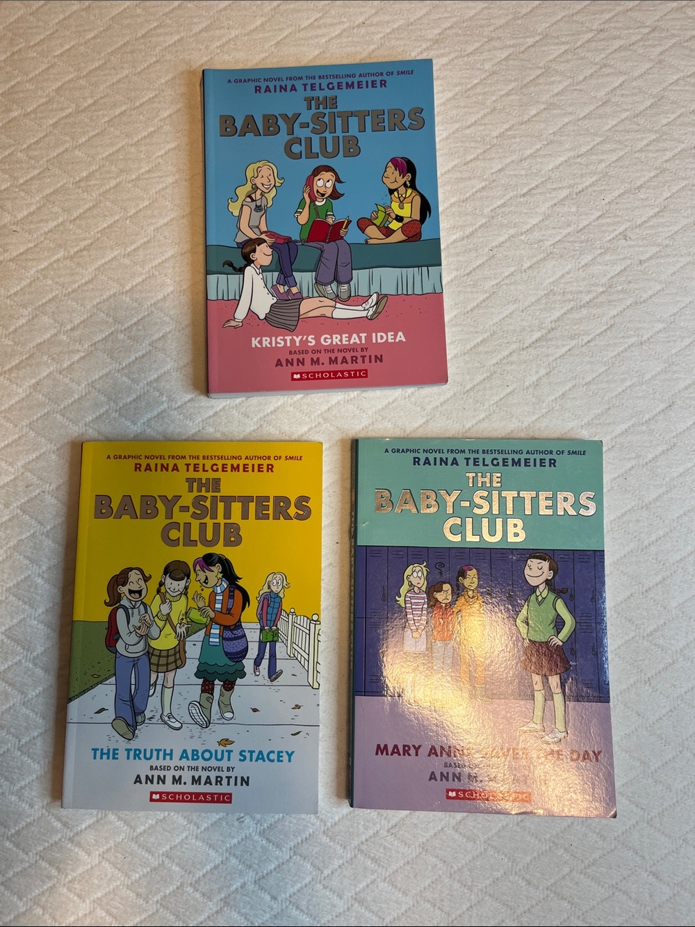 Babysitter’s Club graphic novels set, books 1-3, Raina Telegemeier, BSC